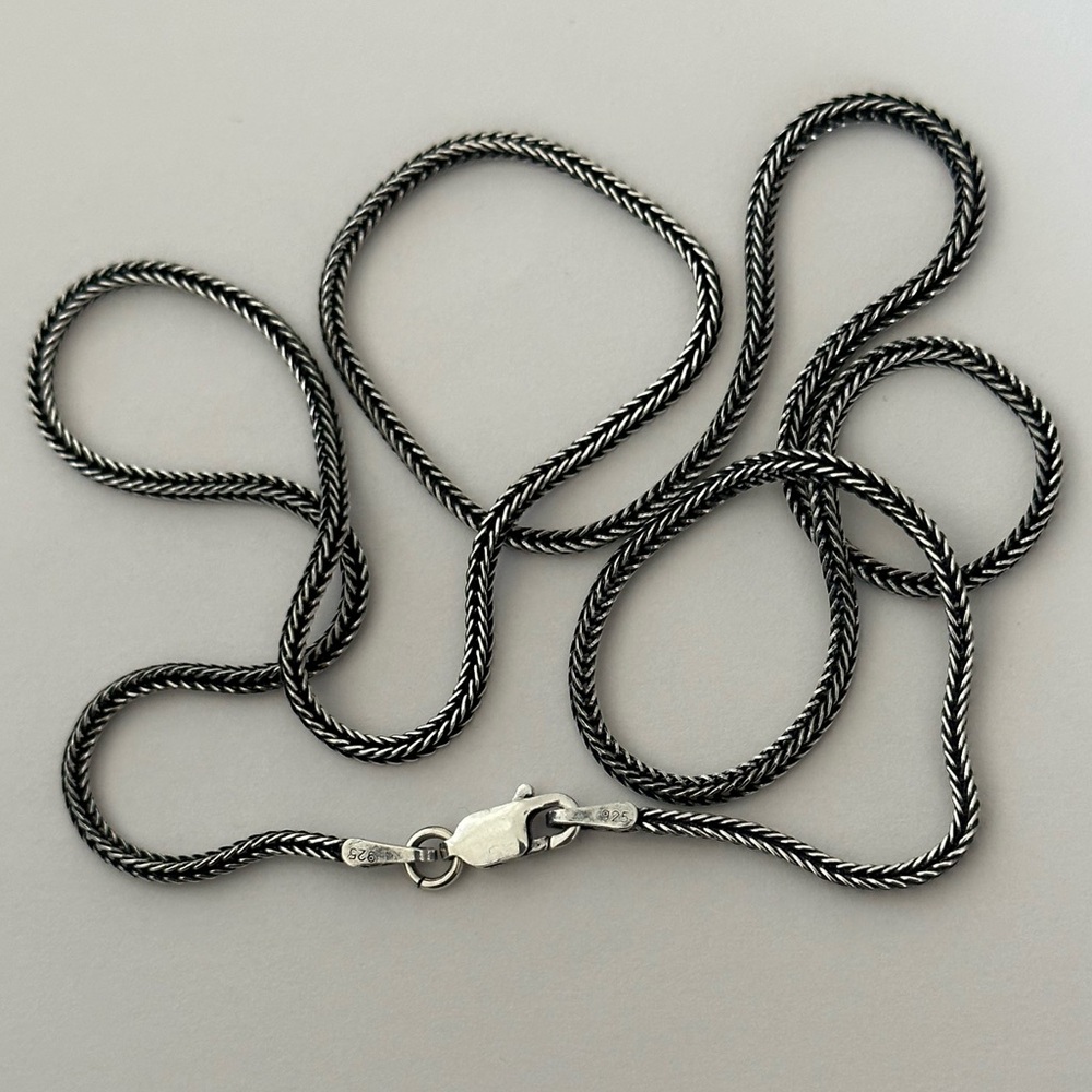 Unisex 925 silver 19.5” chain necklace - Picture 6 of 10